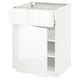 METOD / MAXIMERA Mobile base con cassetto/anta, bianco/Ringhult bianco, 60x60 cm