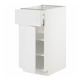 METOD / MAXIMERA Mobile base con cassetto/anta, bianco/Stensund bianco, 40x60 cm