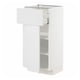 METOD / MAXIMERA Mobile base con cassetto/anta, bianco/Stensund bianco, 40x37 cm