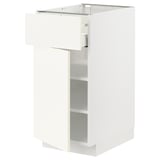 METOD / MAXIMERA Mobile base con cassetto/anta, bianco/Vallstena bianco, 40x60 cm