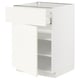 METOD / MAXIMERA Mobile base con cassetto/anta, bianco/Vallstena bianco, 60x60 cm