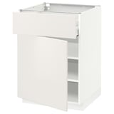 METOD / MAXIMERA Mobile base con cassetto/anta, bianco/Veddinge bianco, 60x60 cm