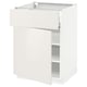 METOD / MAXIMERA Mobile base con cassetto/anta, bianco/Veddinge bianco, 60x60 cm