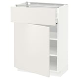 METOD / MAXIMERA Mobile base con cassetto/anta, bianco/Veddinge bianco, 60x37 cm