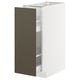 METOD / MAXIMERA Mobile base e accessori estraibili, bianco/Havstorp marrone-beige, 30x60 cm