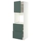 METOD / MAXIMERA Mobile forno/cass/2front/2cass alti, bianco/Aspudden grigio scuro-verde, 60x60x200 cm