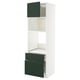 METOD / MAXIMERA Mobile forno/microond/anta/2cassett, bianco/Havstorp verde intenso, 60x60x200 cm