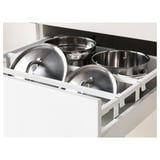 METOD / MAXIMERA Mobile forno/microond/anta/2cassett, bianco/Veddinge bianco, 60x60x200 cm