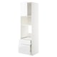 METOD / MAXIMERA Mobile forno/microond/anta/2cassett, bianco/Voxtorp lucido/bianco, 60x60x220 cm