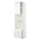 METOD / MAXIMERA Mobile forno/microond/anta/2cassett, bianco/Voxtorp lucido/bianco, 60x60x240 cm