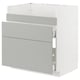 METOD / MAXIMERA Mobile lavello HAVSEN/3front/2cass, bianco/Havstorp grigio chiaro, 80x60 cm
