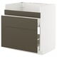 METOD / MAXIMERA Mobile lavello HAVSEN/3front/2cass, bianco/Havstorp marrone-beige, 80x60 cm