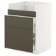 METOD / MAXIMERA Mobile lavello HAVSEN/3front/2cass, bianco/Havstorp marrone-beige, 60x60 cm