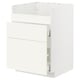 METOD / MAXIMERA Mobile lavello HAVSEN/3front/2cass, bianco/Vallstena bianco, 60x60 cm