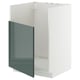METOD Mob base lavello TALLSJÖN, bianco/Kallarp grigio-verde scuro lucido, 60x60 cm