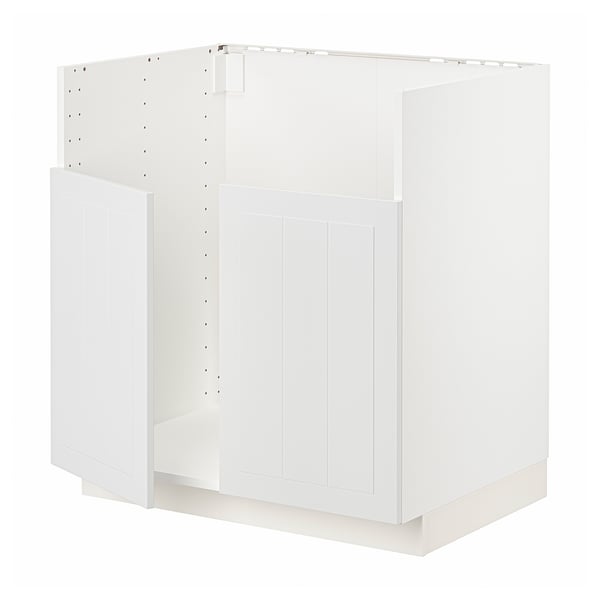 METOD Mob base lavello TALLSJÖN, bianco/Stensund bianco, 80x60 cm