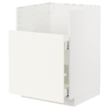 METOD Mob base lavello TALLSJÖN, bianco/Vallstena bianco, 60x60 cm