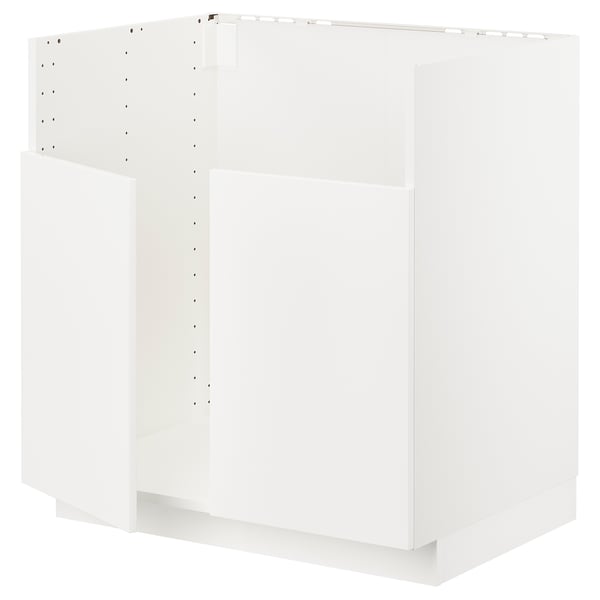 METOD Mob base lavello TALLSJÖN, bianco/Veddinge bianco, 80x60 cm