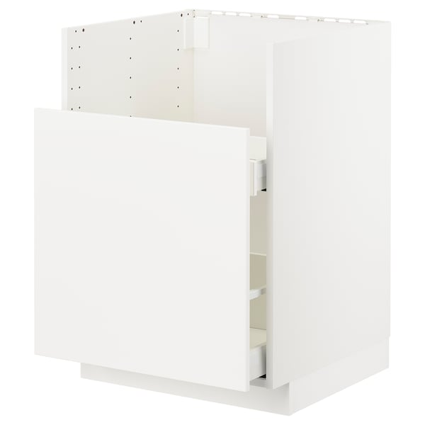 METOD Mob base lavello TALLSJÖN, bianco/Veddinge bianco, 60x60 cm