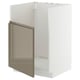 METOD Mob base lavello TALLSJÖN, bianco/Voxtorp grigio-marrone scuro lucido, 60x60 cm