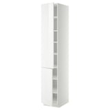 METOD Mobile alto con ripiani/2 ante, bianco/Ringhult bianco, 40x60x220 cm
