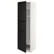 METOD Mobile alto con ripiani/cestello, bianco/Lerhyttan mordente nero, 60x60x200 cm