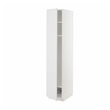 METOD Mobile alto con ripiani/cestello, bianco/Stensund bianco, 40x60x200 cm
