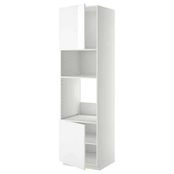 METOD Mobile alto elettrodomest incasso, bianco/Ringhult bianco, 60x60x220 cm