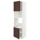 METOD Mobile alto elettrodomest incasso, bianco/Sinarp marrone, 60x60x220 cm