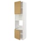 METOD Mobile alto elettrodomest incasso, bianco/Voxtorp effetto rovere, 60x60x240 cm