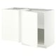 METOD Mobile base angolare con ripiano, bianco/Aspudden bianco opaco, 128x68 cm