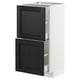 METOD Mobile base con 2 cassetti, bianco/Lerhyttan mordente nero, 40x37 cm
