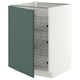 METOD Mobile base con cestelli scorrevoli, bianco/Aspudden grigio scuro-verde, 60x60 cm
