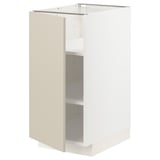 METOD Mobile base con ripiani, bianco/Havstorp beige, 40x60 cm