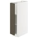 METOD Mobile base con ripiani, bianco/Havstorp marrone-beige, 20x60 cm