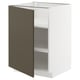 METOD Mobile base con ripiani, bianco/Havstorp marrone-beige, 60x60 cm
