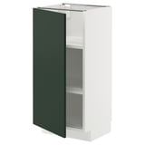 METOD Mobile base con ripiani, bianco/Havstorp verde intenso, 40x37 cm