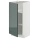 METOD Mobile base con ripiani, bianco/Kallarp grigio-verde scuro lucido, 40x37 cm