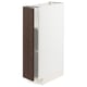 METOD Mobile base con ripiani, bianco/Sinarp marrone, 20x60 cm