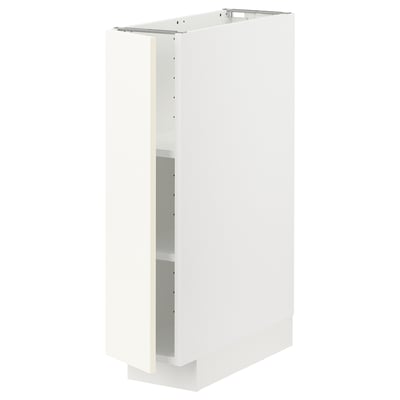 METOD Mobile base con ripiani, bianco/Vallstena bianco, 20x60 cm