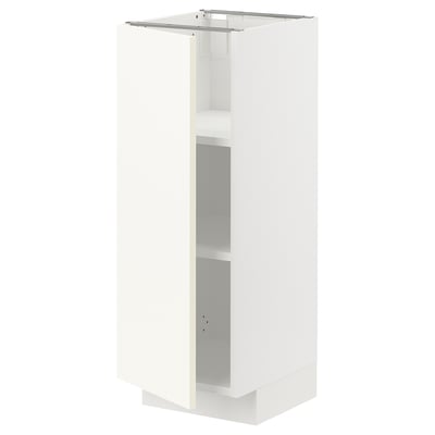 METOD Mobile base con ripiani, bianco/Vallstena bianco, 30x37 cm