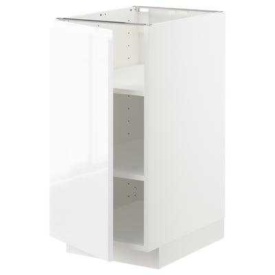 METOD Mobile base con ripiani, bianco/Voxtorp lucido/bianco, 40x60 cm