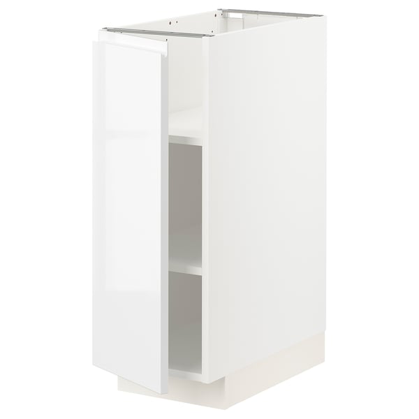 METOD Mobile base con ripiani, bianco/Voxtorp lucido/bianco, 30x60 cm