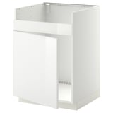 METOD Mobile base per lavello 1vas HAVSEN, bianco/Ringhult bianco, 60x60 cm
