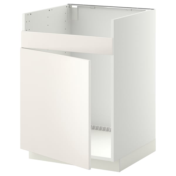METOD Mobile base per lavello 1vas HAVSEN, bianco/Veddinge bianco, 60x60 cm