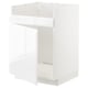 METOD Mobile base per lavello 1vas HAVSEN, bianco/Voxtorp lucido/bianco, 60x60 cm
