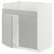 METOD Mobile base per lavello 2vas HAVSEN, bianco/Havstorp grigio chiaro, 80x60 cm