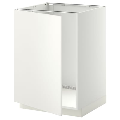 METOD Mobile base per lavello, bianco/Veddinge bianco, 60x60 cm