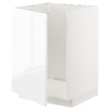 METOD Mobile base per lavello, bianco/Voxtorp lucido/bianco, 60x60 cm