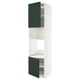 METOD Mobile forno/micro, 2 ante/ripiani, bianco/Havstorp verde intenso, 60x60x240 cm
